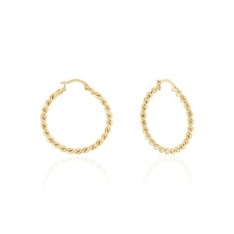 Créoles Plaqué Or Jaune Isaiah - Boucles d'oreilles créoles Femme | Histoire d’Or