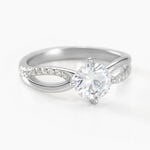 Bague Solitaire Essie Argent Blanc Oxyde De Zirconium - Bagues solitaires Femme | Histoire d&rsquo;Or