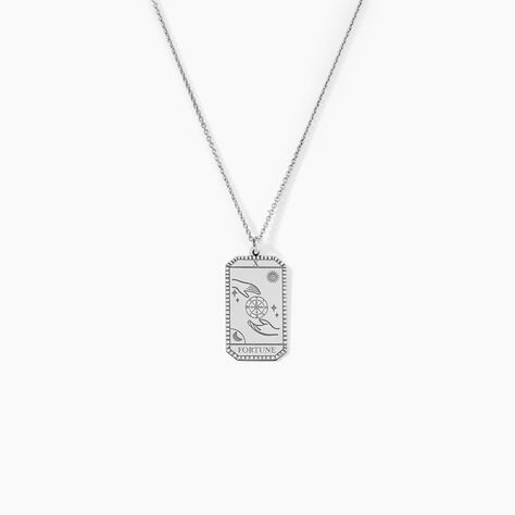 Collier Arcane Argent Blanc - Colliers fantaisie Homme | Histoire d&rsquo;Or