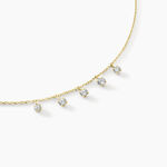 Collier Orlando Or Jaune Diamant Synth&eacute;tique - Colliers Femme | Histoire d&rsquo;Or