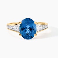 Bague Or Jaune Marie-camille Topaze Oxydes De Zirconium