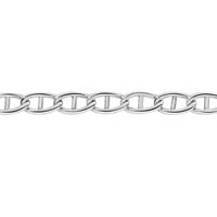 Chaîne Capucin Or Blanc Maille Marine Plate