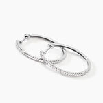 Cr&eacute;oles Aryanna Rondes Or Blanc Diamant - Boucles d'oreilles cr&eacute;oles Femme | Histoire d&rsquo;Or