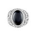 Chevalière Zayn Acier Blanc Agate - Bagues solitaires Homme | Histoire d’Or
