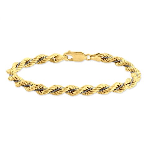 Bracelet Jerryenne Maille Corde Et Venitienne Or Bicolore - Bracelets chaîne Femme | Histoire d’Or