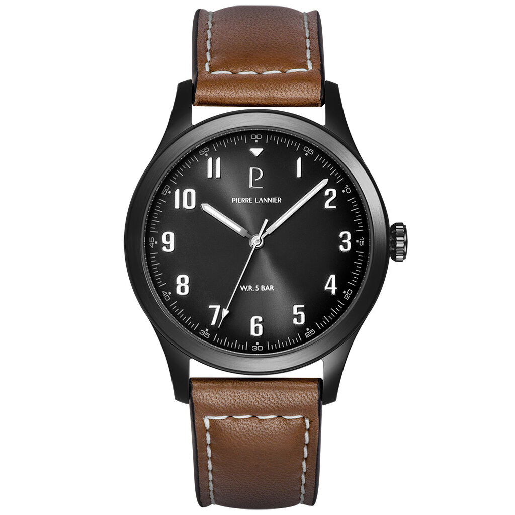 Montre Pierre Lannier Aviateur Noir - Montres Homme | Histoire d’Or