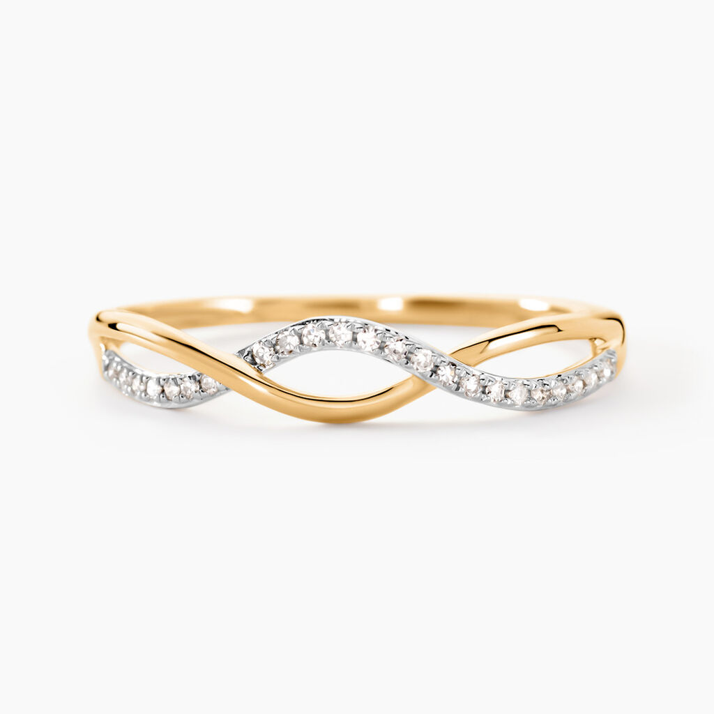 Bague Nucia Or Jaune Diamant - Bagues avec pierre Femme | Histoire d’Or