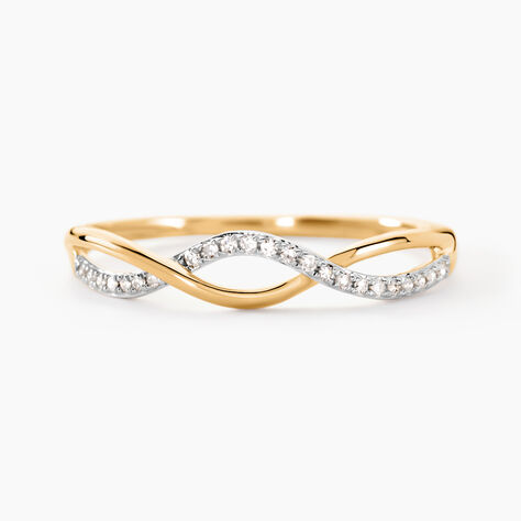Bague Nucia Or Jaune Diamant - Bagues avec pierre Femme | Histoire d’Or