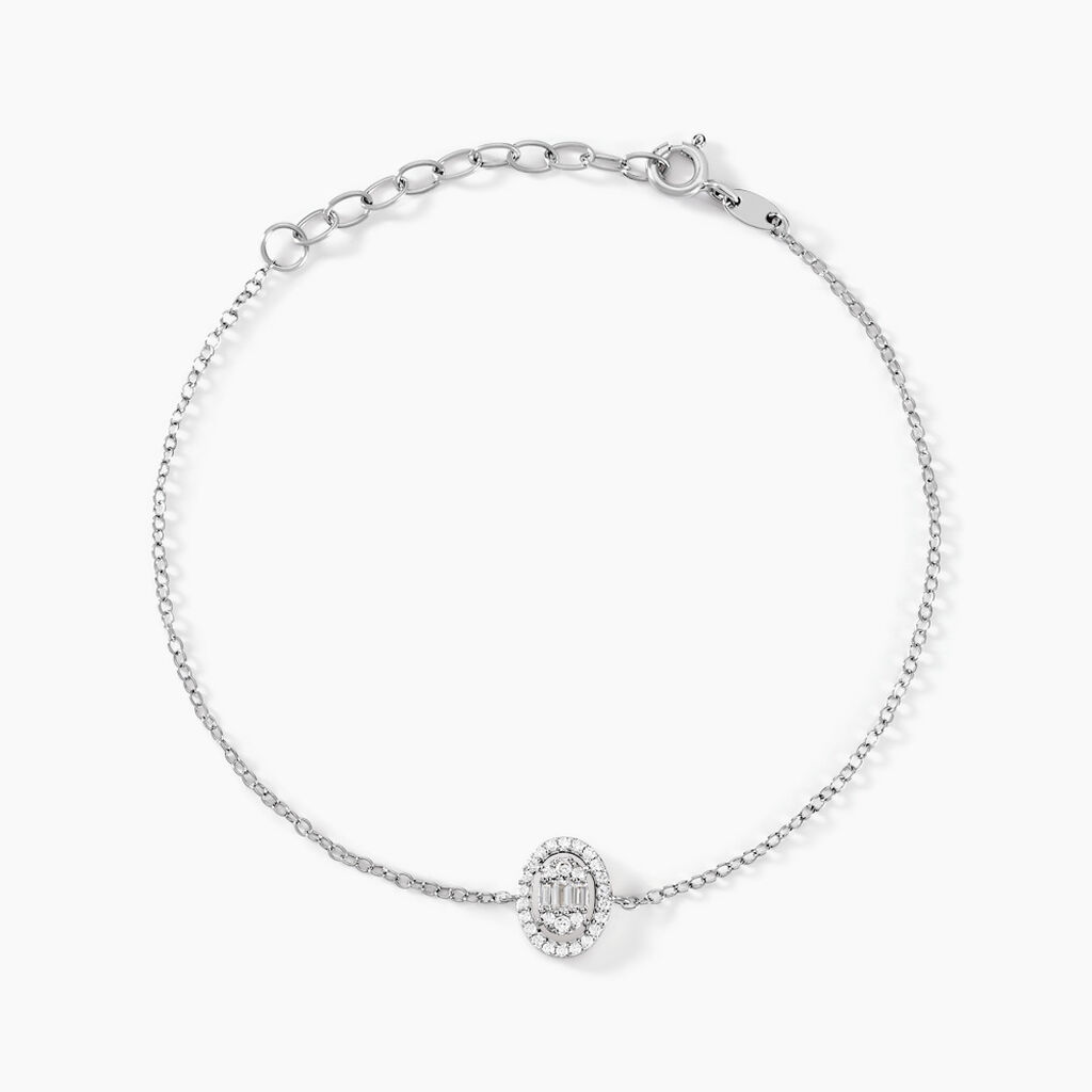 Bracelet Baroque Party Argent Blanc Oxyde De Zirconium - Bracelets Femme | Histoire d’Or