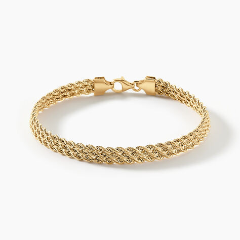 Bracelet Jerry Maille Corde 3 Rangs Or Jaune - Bracelets chaîne Femme | Histoire d’Or