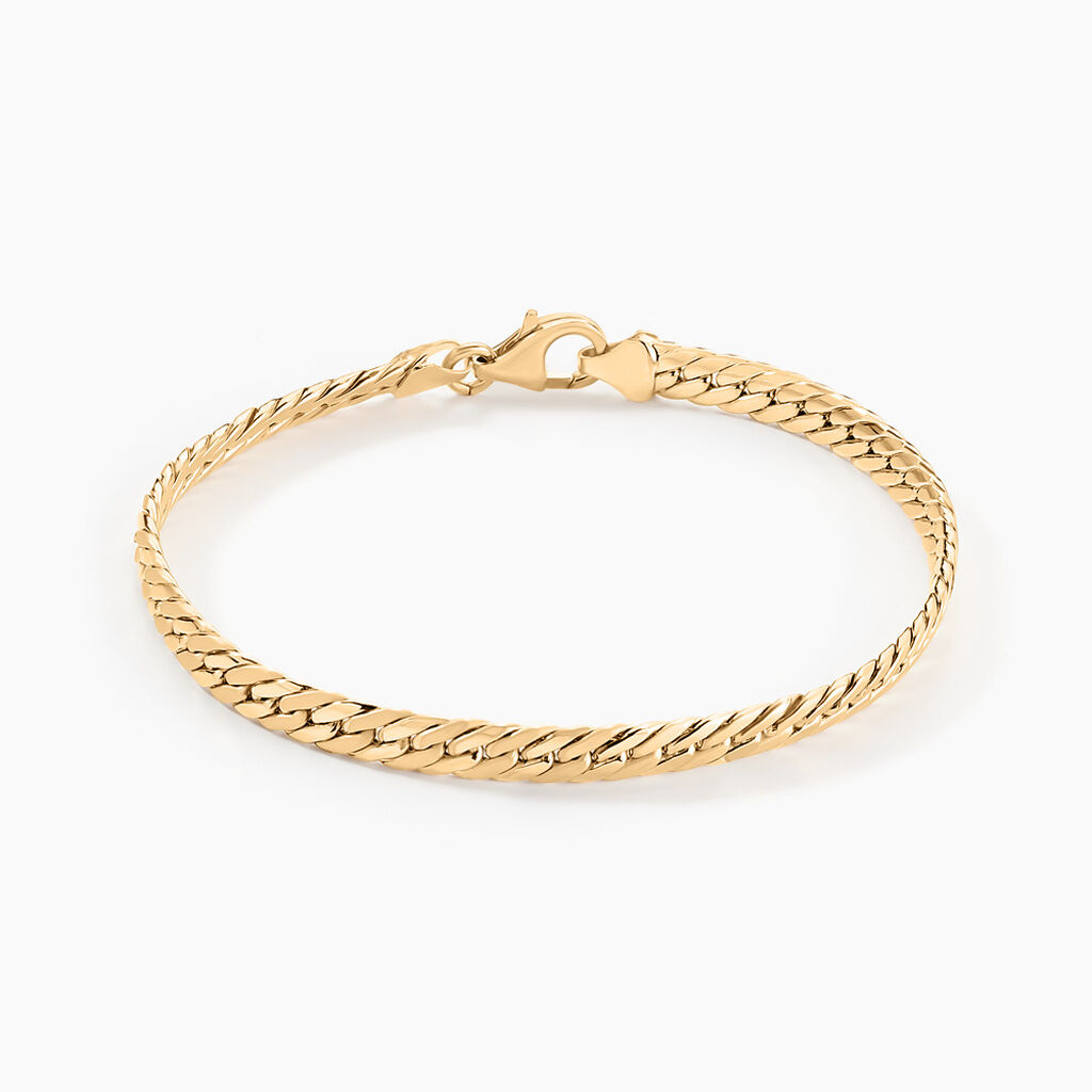 Bracelet Or Jaune Izel Maille Anglaise - Bracelets cha&icirc;ne Femme | Histoire d&rsquo;Or