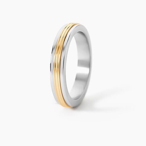 Alliance Shirlee Ruban Plat Or Bicolore - Alliances Unisex | Histoire d&rsquo;Or