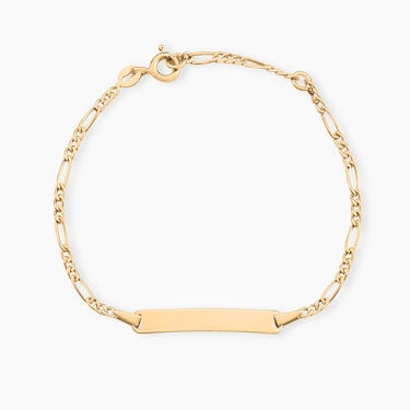 Bracelet Identite Bebe Or Jaune Bartolomee