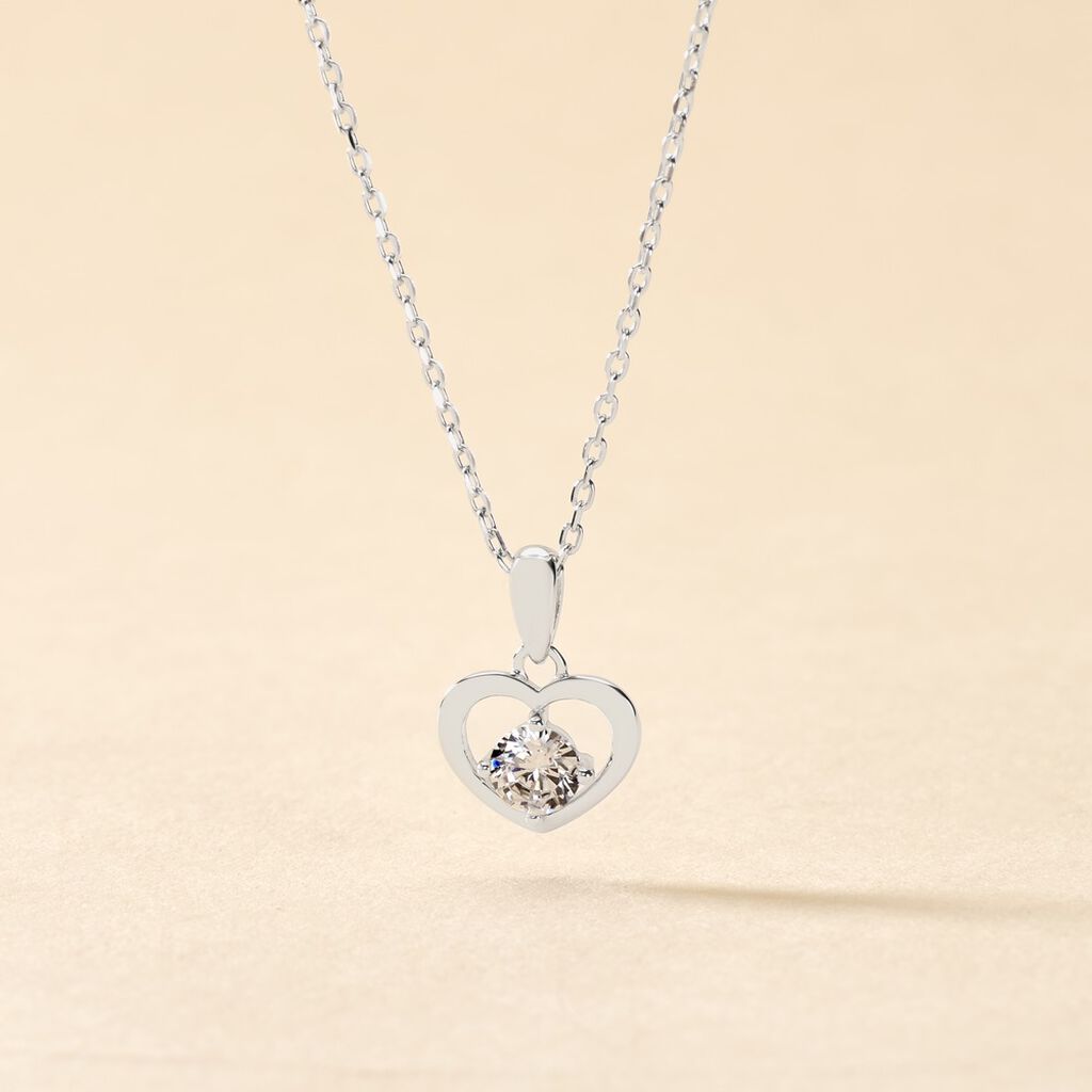 Collier Nalan Argent Blanc Oxyde De Zirconium - F&ecirc;te des m&egrave;res Femme | Histoire d&rsquo;Or