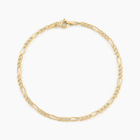 Bracelet Cameo Maille Alternee 1/3 Or Jaune - Bracelets chaîne Femme | Histoire d’Or