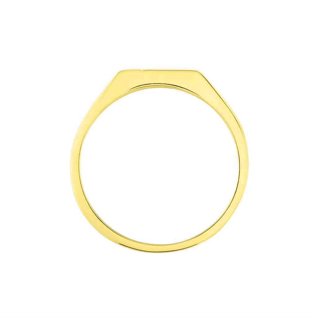 Chevaliere Or Jaune rectangle Diamant - Chevalières Famille | Histoire d’Or
