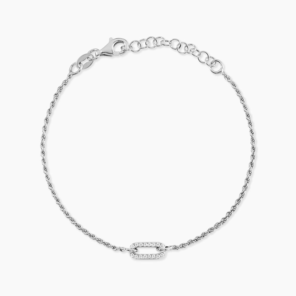 Bracelet Lucienne Argent Blanc Oxyde De Zirconium - Bracelets Femme | Histoire d&rsquo;Or