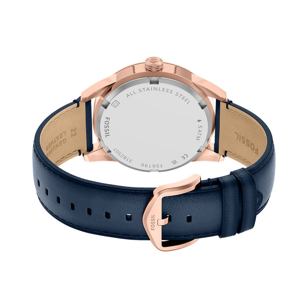 Montre Fossil Pearson Bleu - F&ecirc;te des p&egrave;res Homme | Histoire d&rsquo;Or