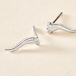 Boucles D'oreilles Puces Amalthee Argent Blanc Oxyde De Zirconium - Boucles d'oreilles fantaisie Femme | Histoire d&rsquo;Or