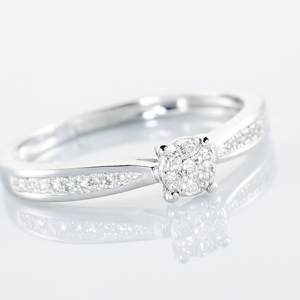 Bague Celia Or Blanc Diamant - Bagues solitaires Femme | Histoire d&rsquo;Or