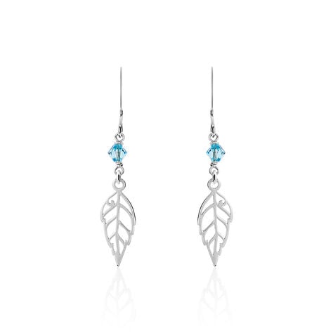 Boucles D'oreilles Pendantes Angelika Argent Blanc Pierre De Synthese - Boucles d'oreilles fantaisie Femme | Histoire d’Or