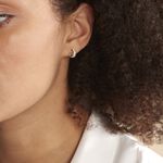 Boucles D'oreilles Puces Boucle D'or Or Jaune Oxyde De Zirconium - Clous d'oreilles Femme | Histoire d&rsquo;Or