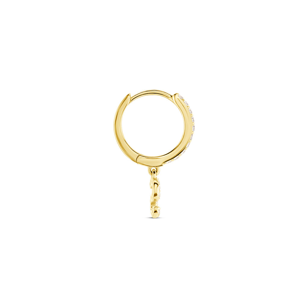 Créole Unitaire Léria Or Jaune Oxydes De Zirconium - Boucles d'oreilles créoles Femme | Histoire d’Or