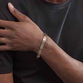 Bracelet Acier Blanc Et Plaqué Or Antero - Bracelets Homme | Histoire d’Or