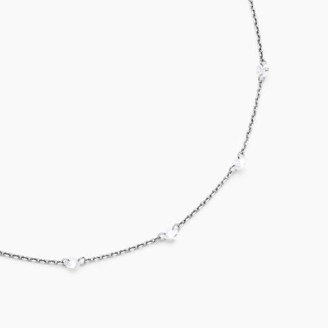 Collier Noha Argent Blanc Oxyde De Zirconium - Colliers fantaisie Femme | Histoire d&rsquo;Or