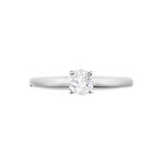 Bague Solitaire Flora Or Blanc Diamant - Bagues solitaires Femme | Histoire d&rsquo;Or