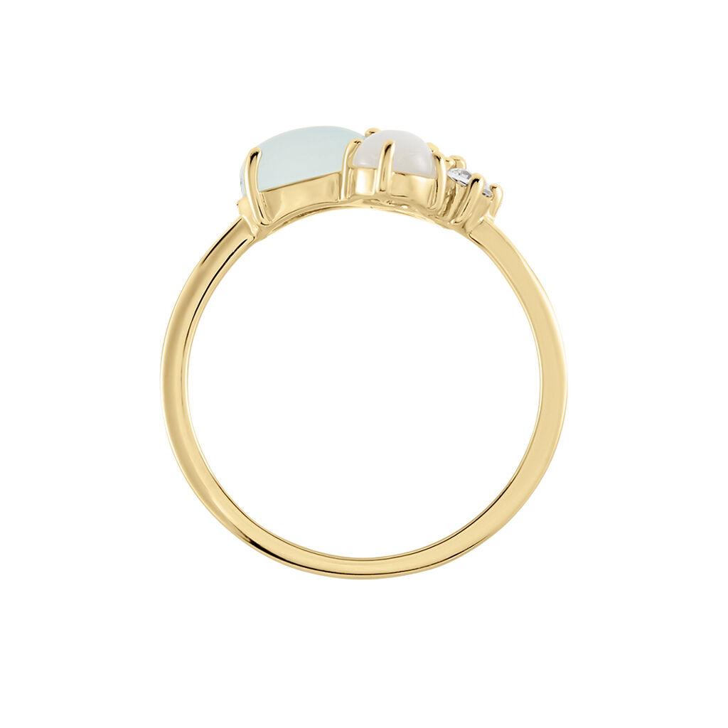 Bague Ilhan Plaqué Or Agate Oxyde - Bagues avec pierre Femme | Histoire d’Or