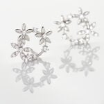 Boucles D'oreilles Pendantes Elinia Argent Blanc Oxyde De Zirconium - Boucles d'oreilles fantaisie Femme | Histoire d&rsquo;Or