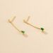 Boucles D'oreilles Pendantes Gracilia Or Jaune Emeraude Diamant - Boucles d'oreilles pendantes Femme | Histoire d’Or