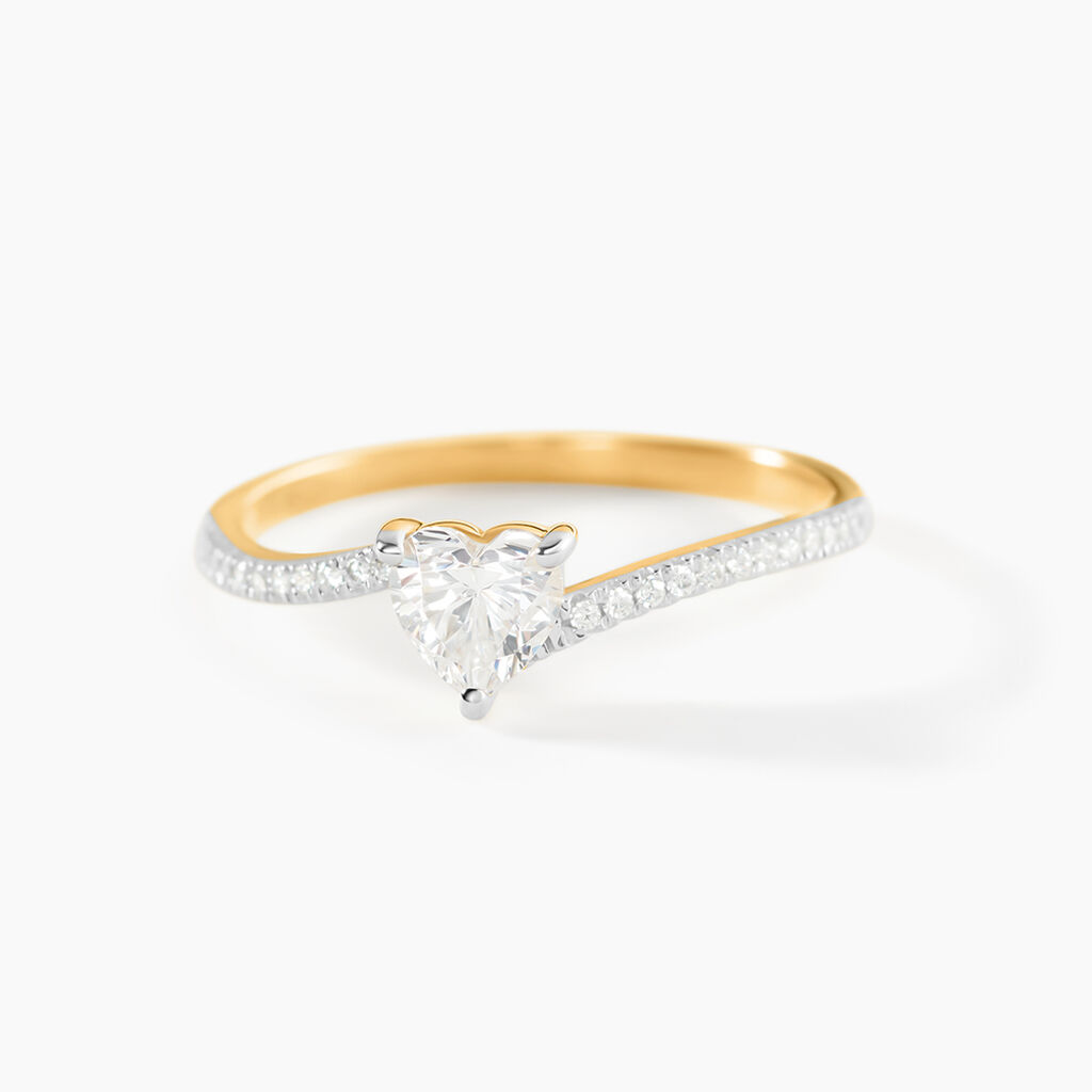 Bague Solitaire Or Jaune Sabeen Oxyde De Zirconium - Bagues solitaires Femme | Histoire d&rsquo;Or