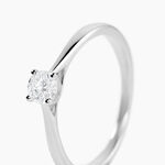 Bague Solitaire Or Blanc Aphrodite Diamant - Bagues solitaires Femme | Histoire d&rsquo;Or