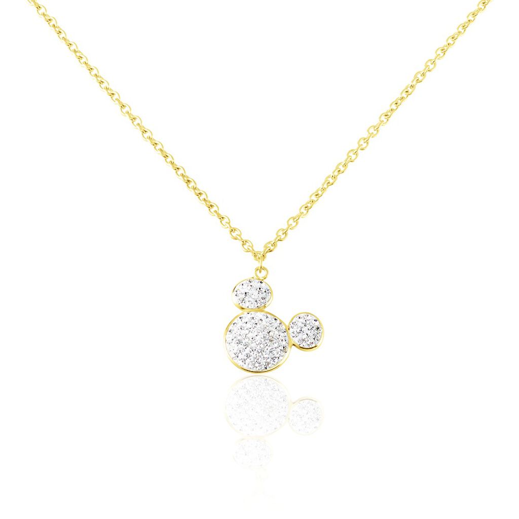 Collier Disney Acier Doré Strass - Colliers fantaisie Femme | Histoire d’Or