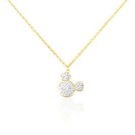 Collier Disney Acier Doré Strass - Colliers fantaisie Femme | Histoire d’Or