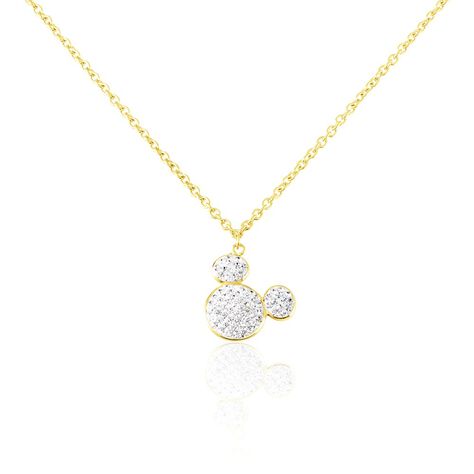 Collier Disney Acier Doré Strass - Colliers fantaisie Femme | Histoire d’Or