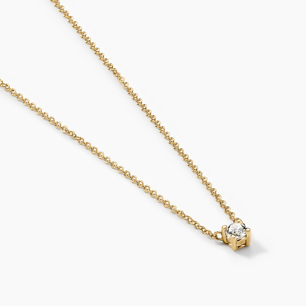 Collier Or Jaune Aphrodite Et Diamant - Colliers Femme | Histoire d’Or
