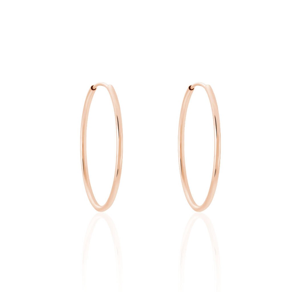 Créoles Dominae Or Rose - Boucles d'oreilles créoles Femme | Histoire d’Or