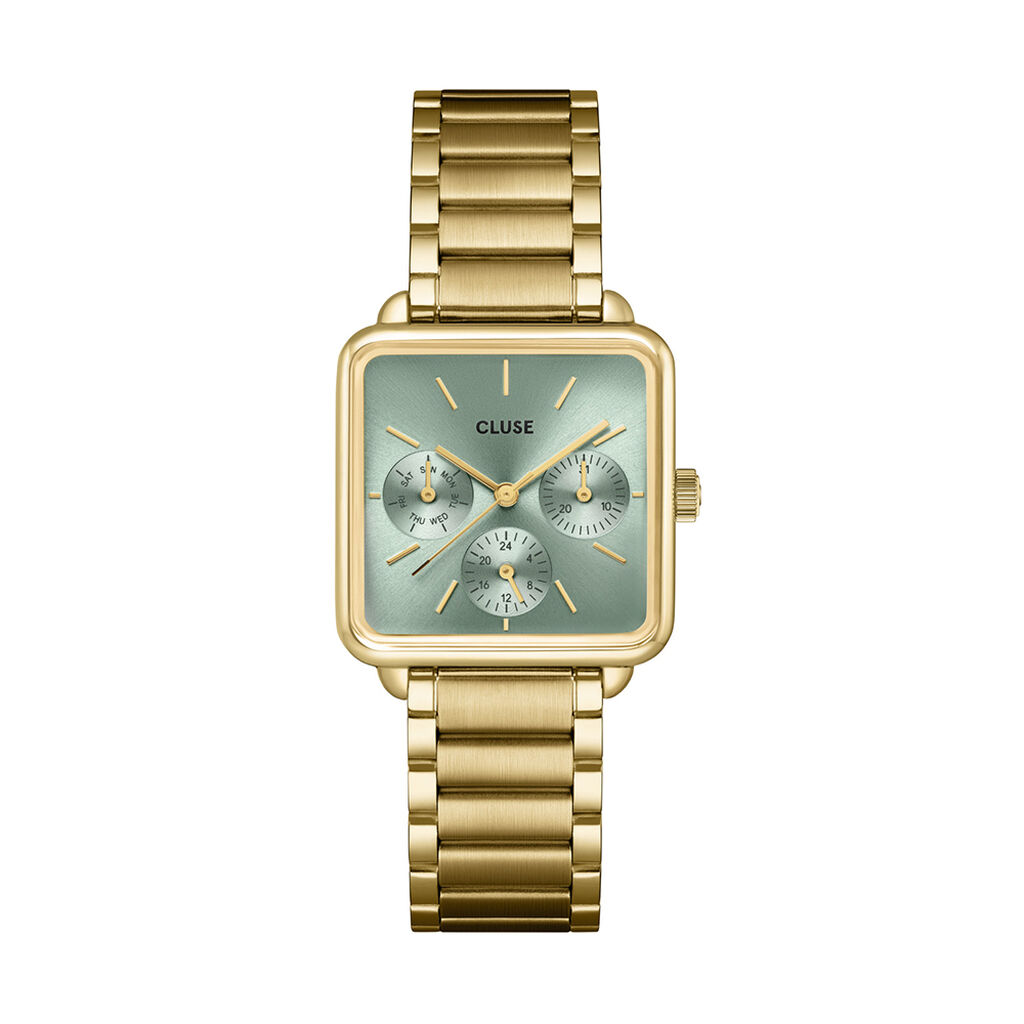 Montre Cluse La Tétragone Multifunction Vert - Montres Femme | Histoire d’Or