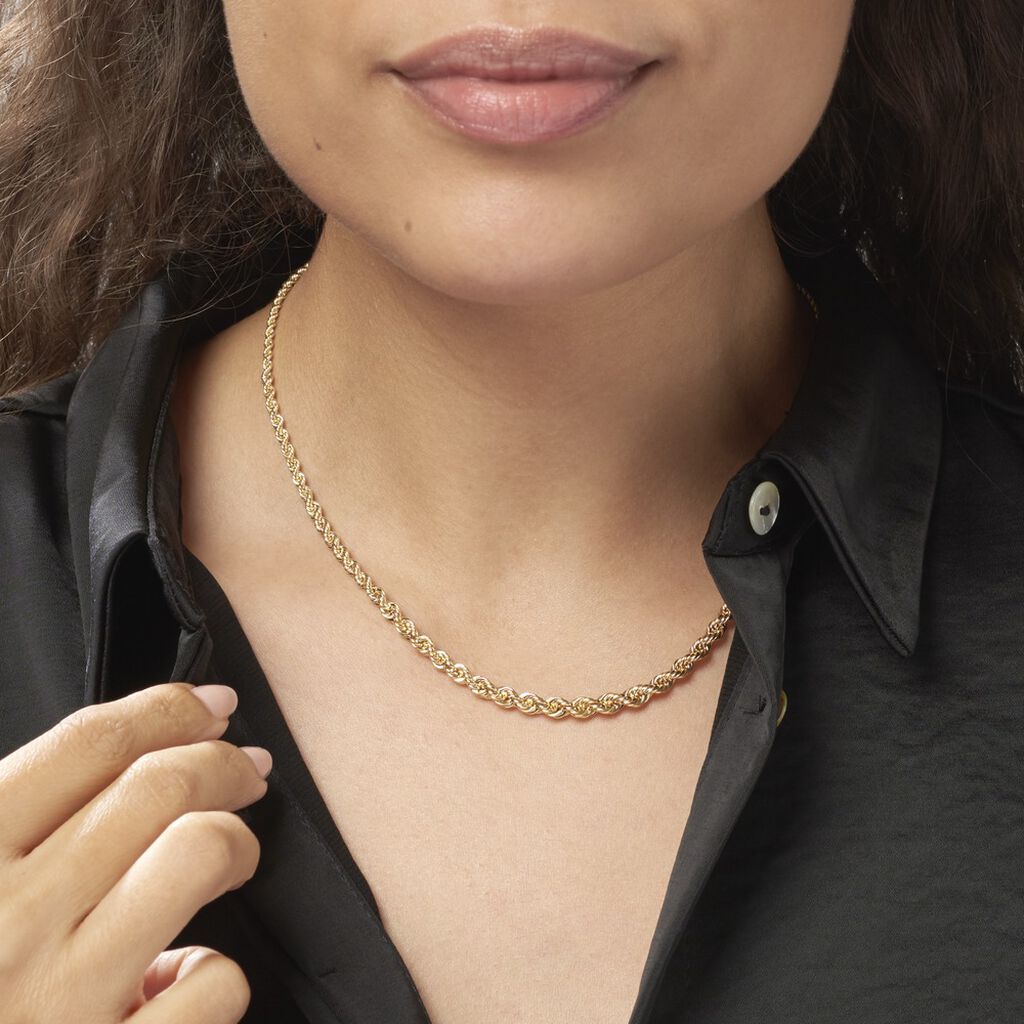 Collier Jerry Maille Corde Or Jaune - Chaines Femme | Histoire d’Or