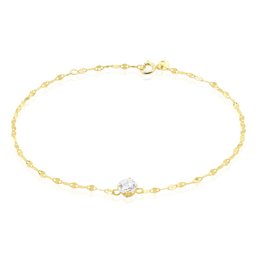 Bracelet Or Jaune Luminae Oxyde De Zirconium