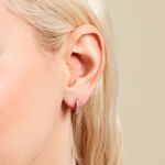 Cr&eacute;oles Aselya Argent Rose Oxyde De Zirconium - Boucles d'oreilles cr&eacute;oles Femme | Histoire d&rsquo;Or