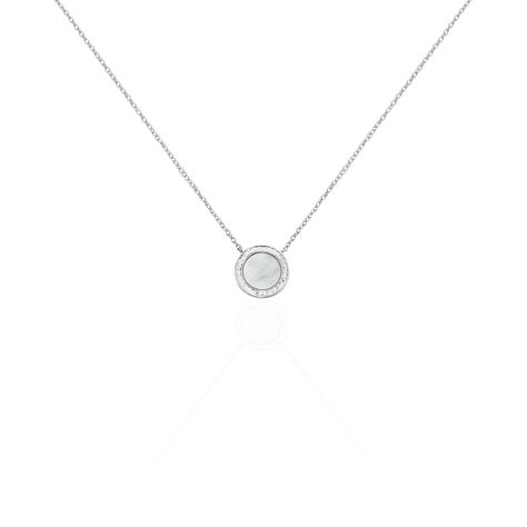 Collier Court Argent Blanc Nawala Oxyde De Zirconium - Ras de cou Femme | Histoire d’Or