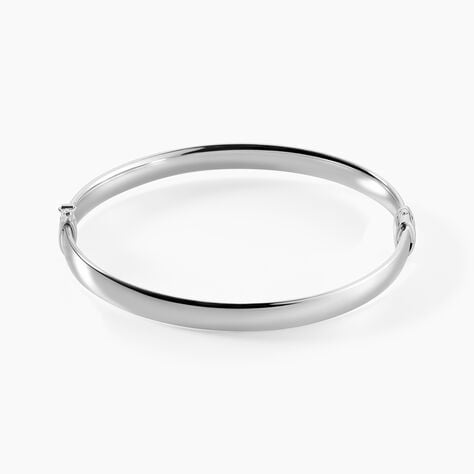 Bracelet Jonc Thaira Argent Blanc - Bracelets joncs Femme | Histoire d&rsquo;Or