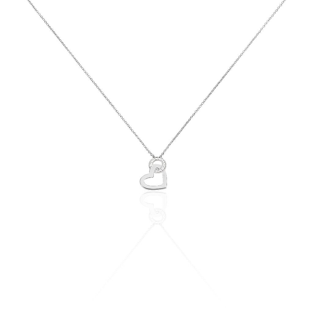 Collier Melesine Or Blanc Diamant