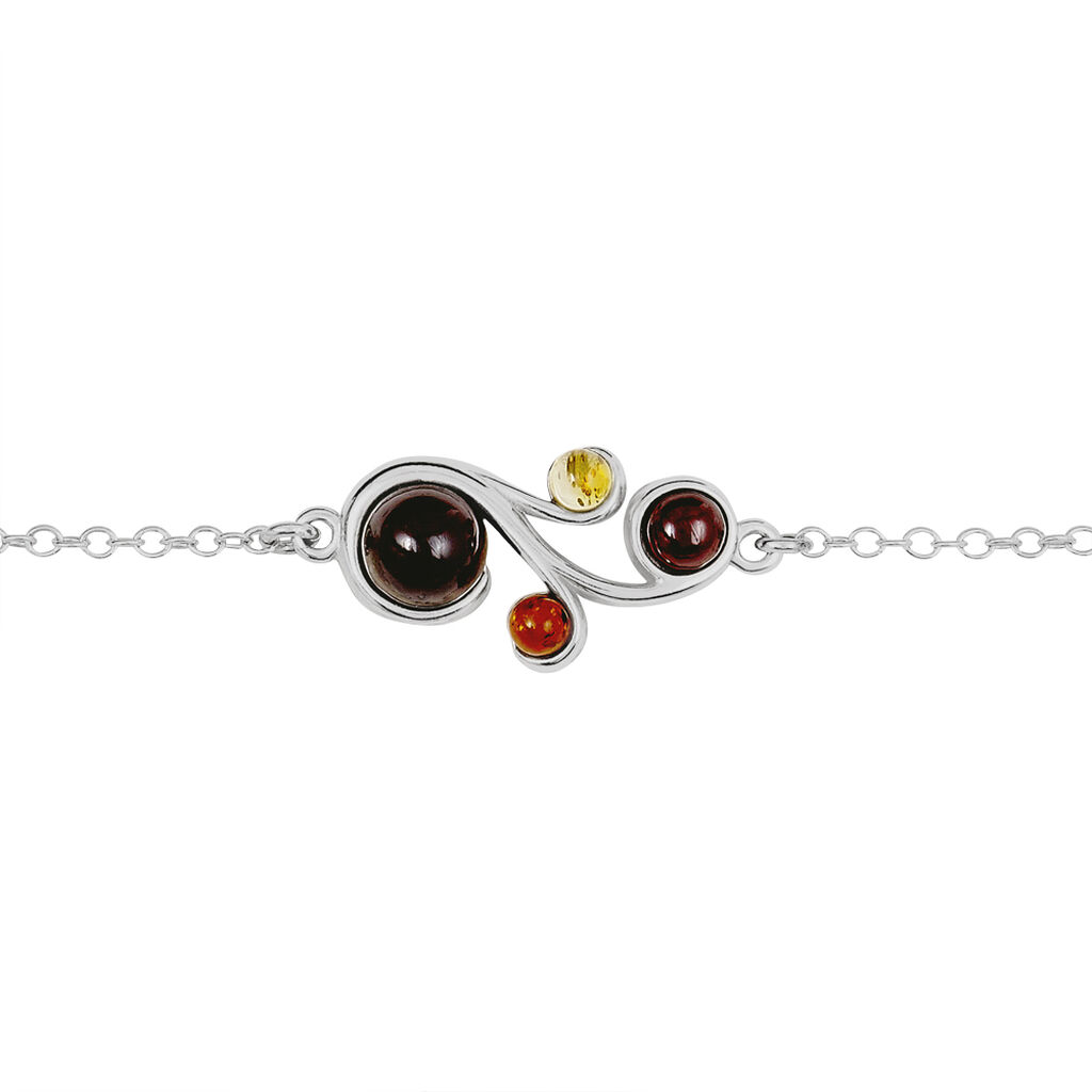 Bracelet Alexa Argent Blanc Ambre - Bracelets Femme | Histoire d’Or
