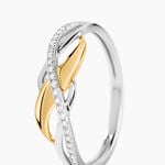 Bague Helene Or Bicolore Diamant - Bagues avec pierre Femme | Histoire d&rsquo;Or