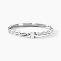 Bague Solitaire Hemera Or Blanc Diamant